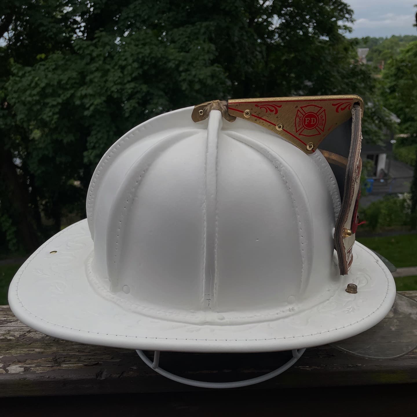 Professional helmet brim replacement and installation