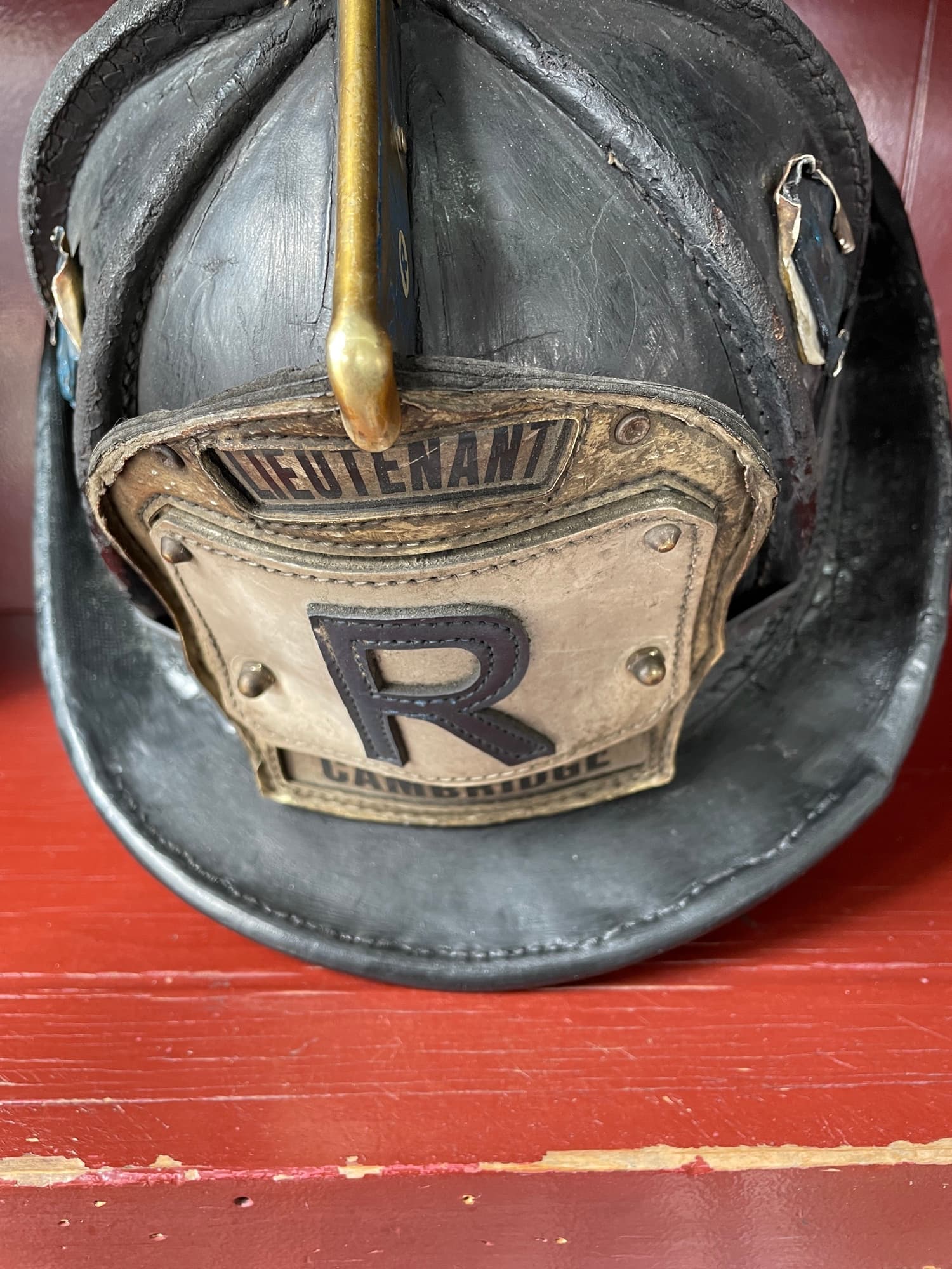 Professional firefighter helmet repair and restoration